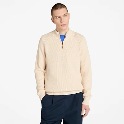 Men's Williams River Textured Quarter-Zip Sweater