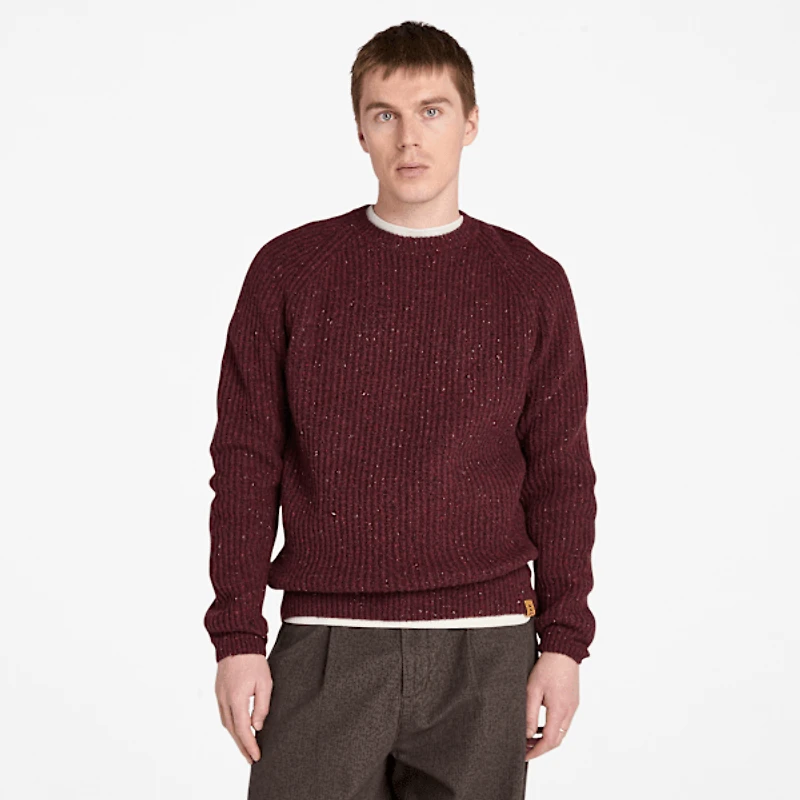 Men's Chunky Yarn Crewneck Sweater