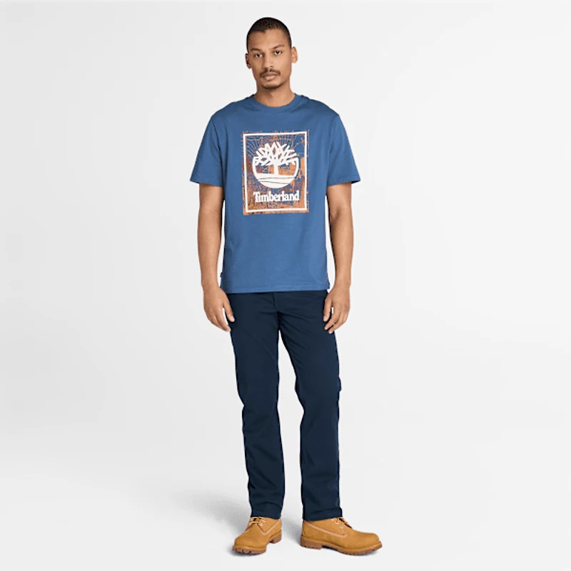 Men's Front Seasonal Stack Logo Graphic T-Shirt