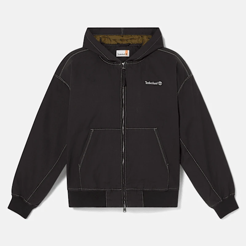 Washed Duck Canvas Hooded Bomber