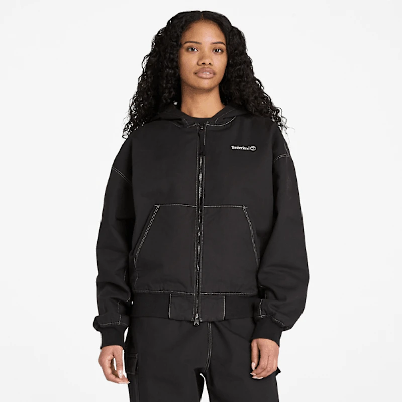 Washed Duck Canvas Hooded Bomber
