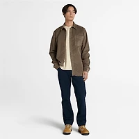 Men's Wharf River Waffle Henley Long-Sleeve Polo Shirt