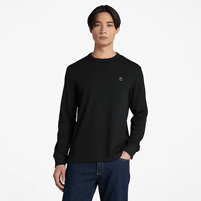 Men's Wharf River Waffle Long-Sleeve Polo Shirt