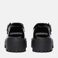 Women's Patent Leather Stone Street Platform Buckle Shoe