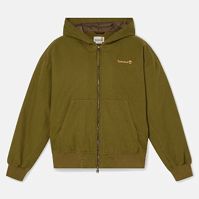 Washed Duck Canvas Hooded Bomber