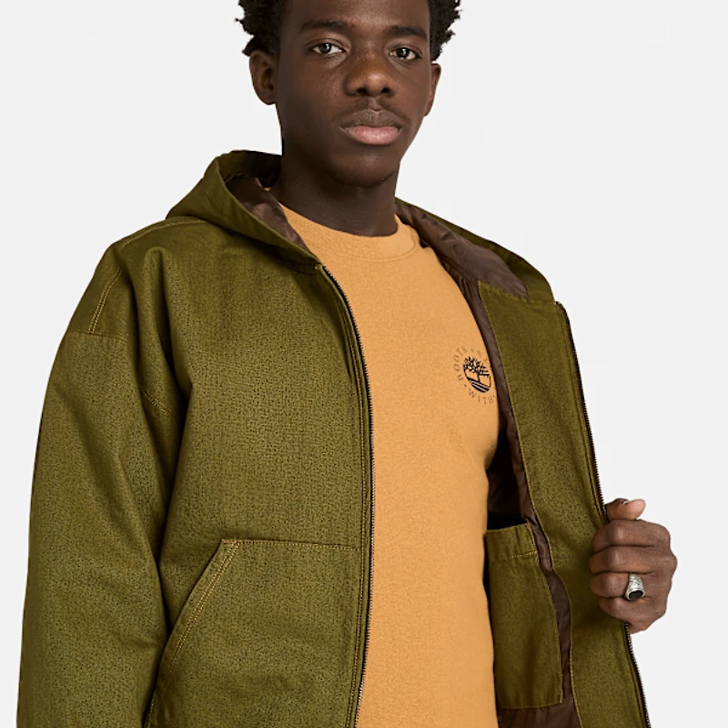 Washed Duck Canvas Hooded Bomber