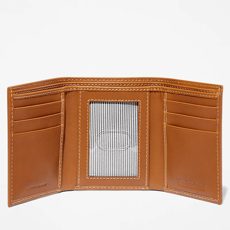 Men's Smooth Leather Trifold Wallet