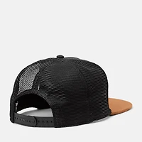 Faux Suede Flatbrim Trucker Hat