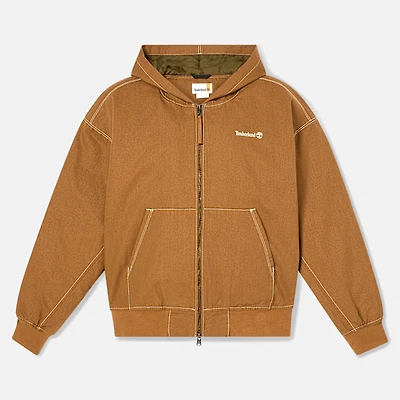 Washed Duck Canvas Hooded Bomber