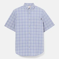 Men's Checkered Poplin Short-Sleeve Shirt