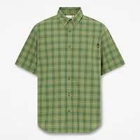 Men's Checkered Poplin Short-Sleeve Shirt