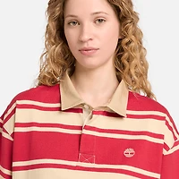 Striped Short-Sleeve Rugby Polo