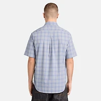 Men's Checkered Poplin Short-Sleeve Shirt