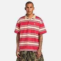 Striped Short-Sleeve Rugby Polo