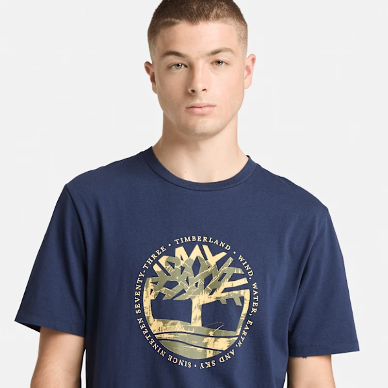 Men's Tree Logo Lake House Graphic T-Shirt