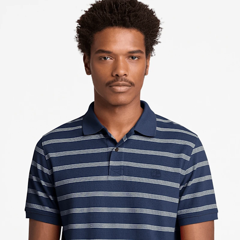 Men's Millers River Striped Short-Sleeve Polo