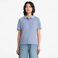 Women's Garment Dyed Short-Sleeve Pique Polo