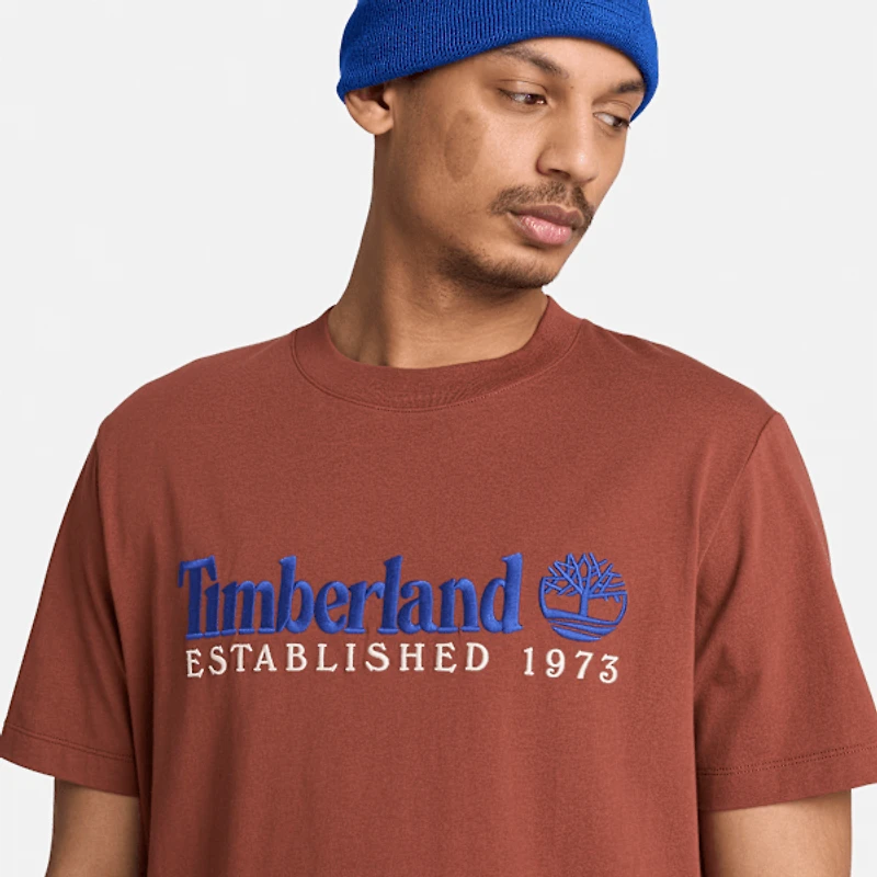 Men's Established 1973 Embroidered Short-Sleeve T-Shirt