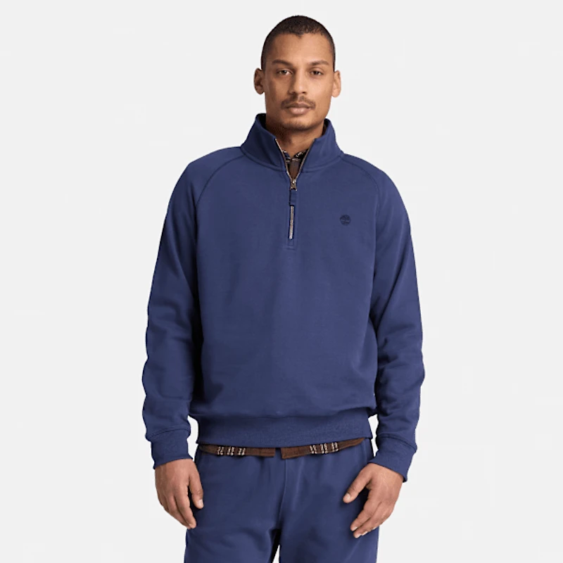 Men's Exeter River Embroidered Logo Quarter-Zip Sweatshirt