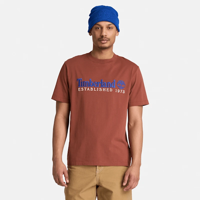 Men's Established 1973 Embroidered Short-Sleeve T-Shirt