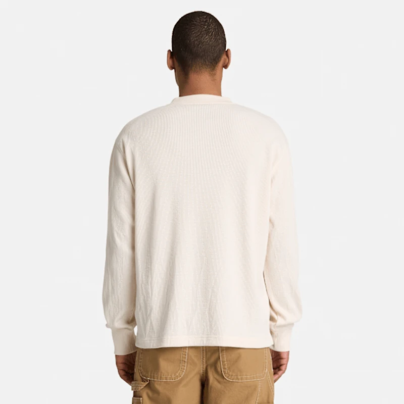 Men's Wharf River Waffle Long-Sleeve Polo