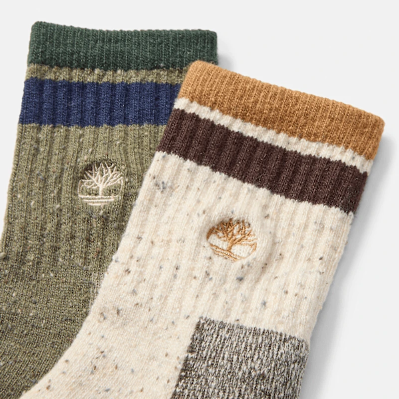 Speckled 2-Pack Mid Crew Sock