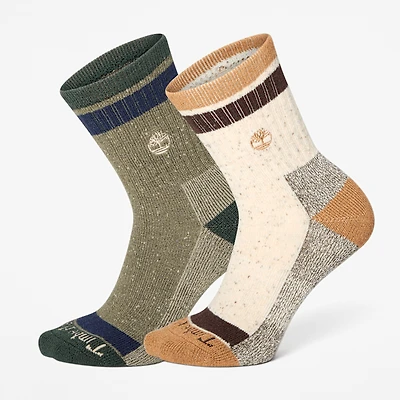 Speckled 2-Pack Mid Crew Sock