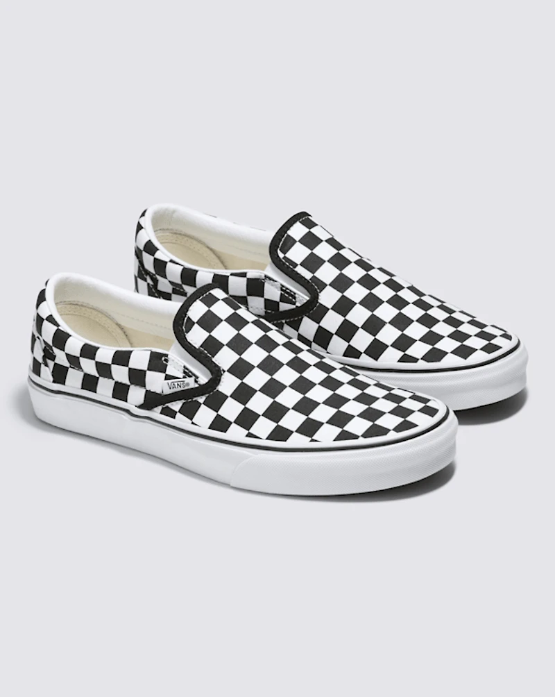 Customs Classic Slip-On Checkerboard Wide Shoe