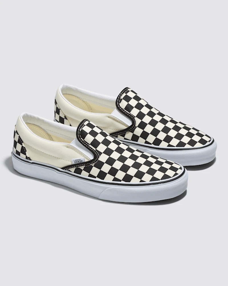 Classic Slip-On Wide Checkerboard Shoe