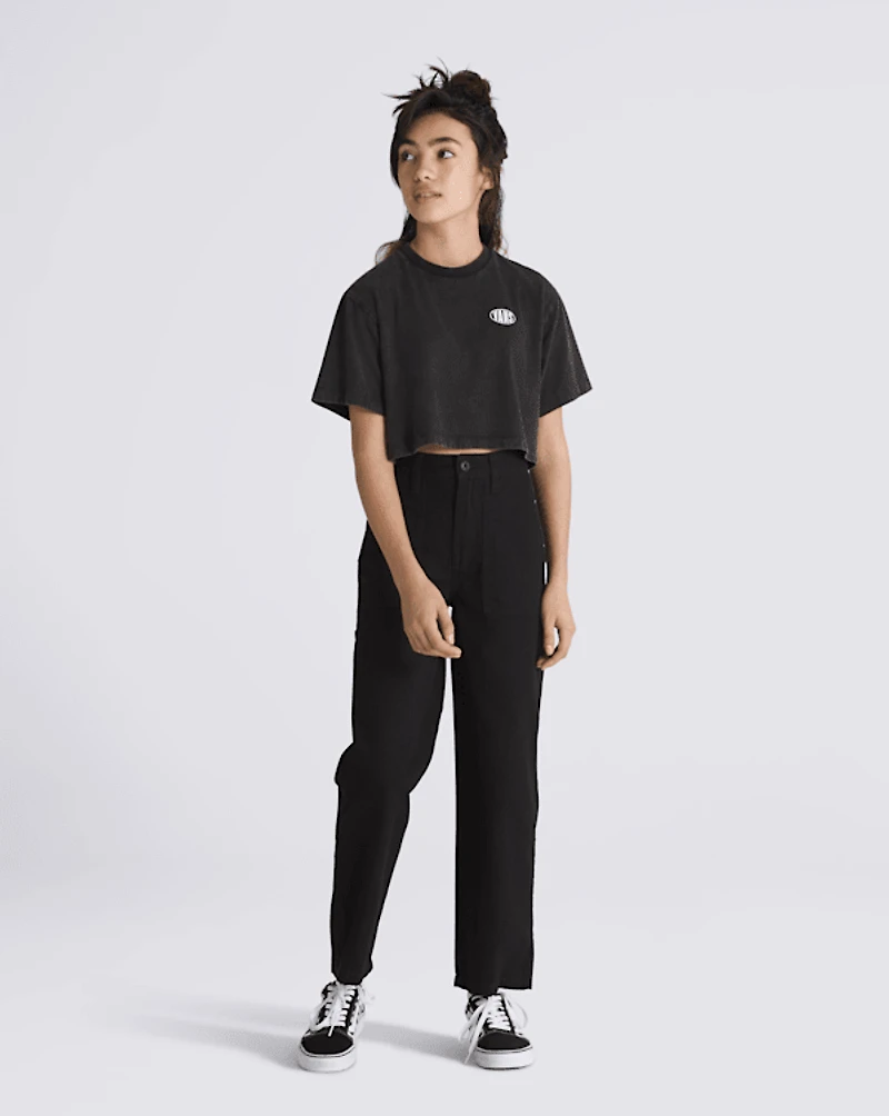 Kids Oval Wash Relaxed Crop T-Shirt