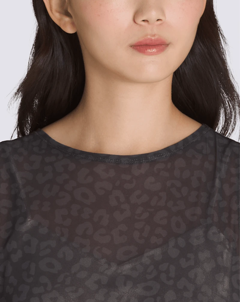 Mesh Satin Sleeveless Top