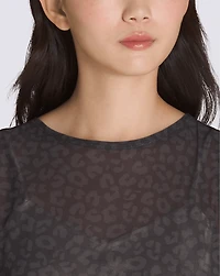 Mesh Satin Sleeveless Top