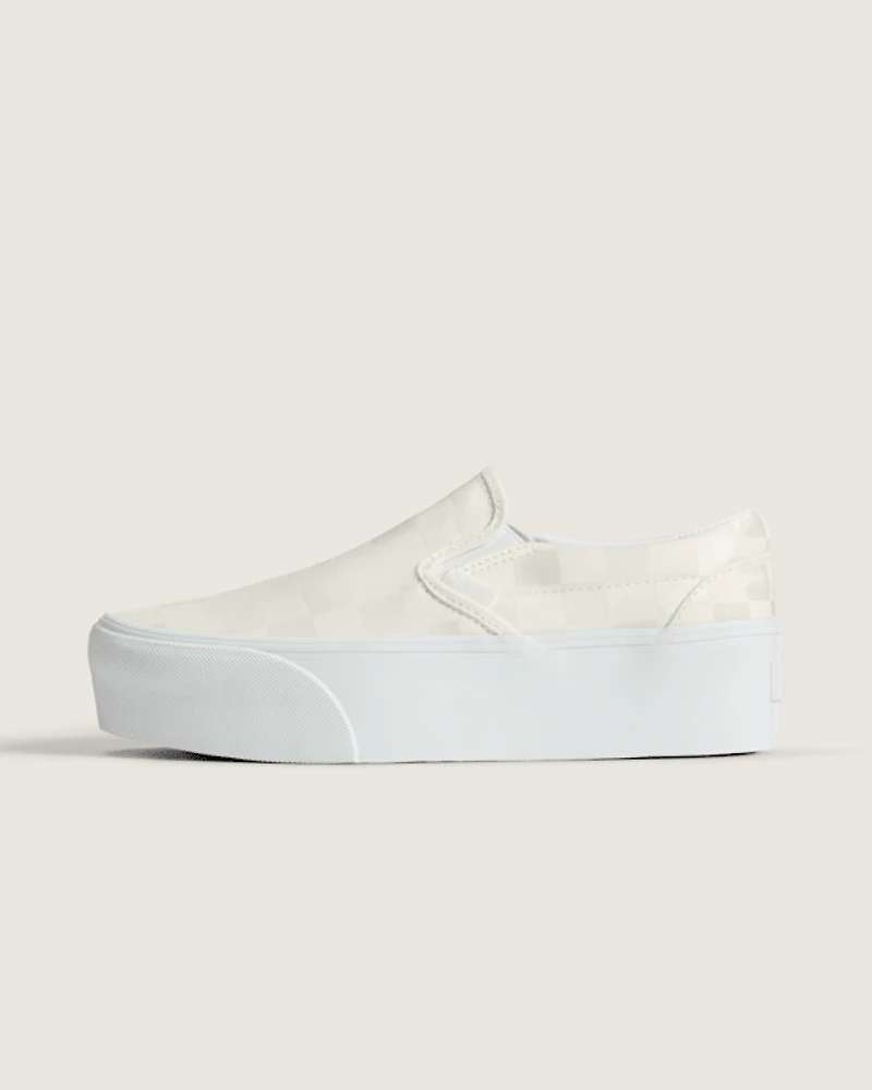 Classic Slip-On Stackform Checkerboard Shoe