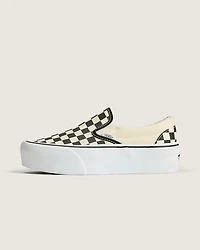 Classic Slip-On Checkerboard Platform Shoe
