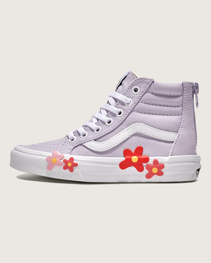 Little Kids Sk8-Hi-Zip Flower Shoe