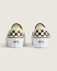 Classic Slip-On Checkerboard Platform Shoe