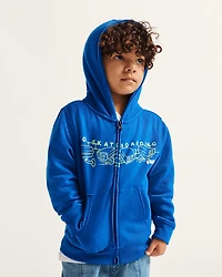 Little Kids Night Watchers Full Zip Hoodie