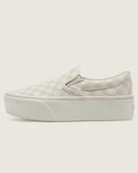 Classic Slip-On Platform Checkerboard Shoe