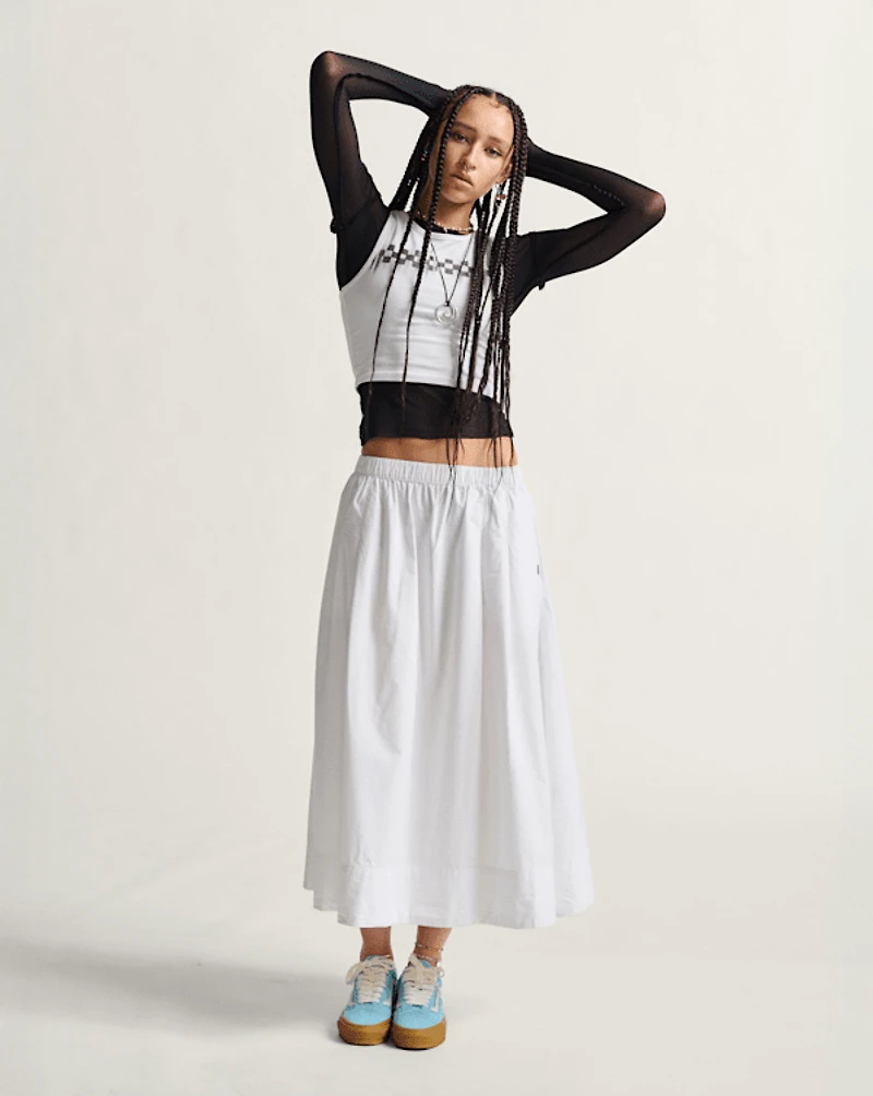 Checkerboard Fitted Crop Tank Top