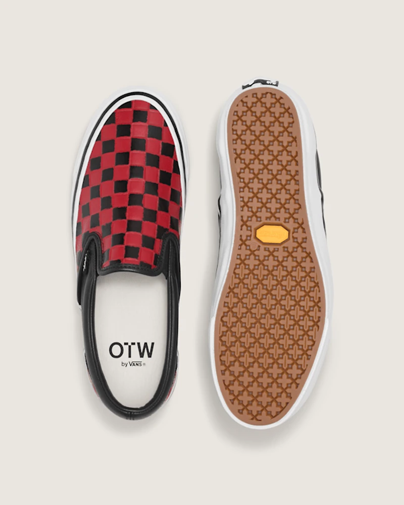 OTW Leather Checkerboard Slip-On 98 Vibram