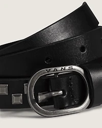 Check Leather Belt