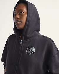 Dual Palm Retro Zip Hoodie