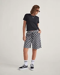 Checkerboard Fleece Shorts