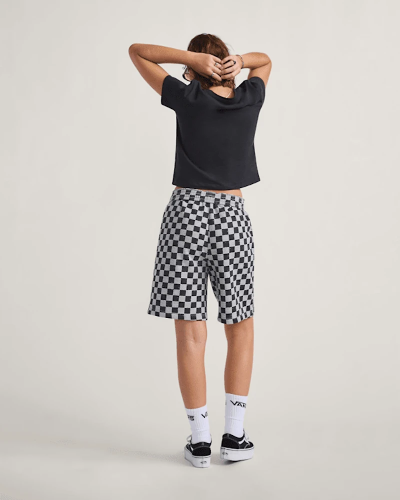 Checkerboard Fleece Shorts