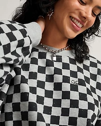Checkerboard Retro Crew Sweatshirt