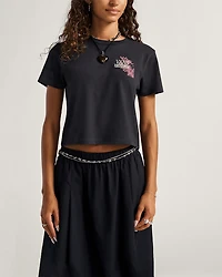 Negative Floral Crop T-Shirt