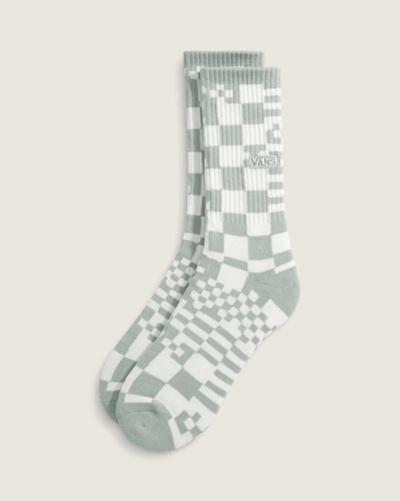 Checkerboard Mash Up Crew Socks