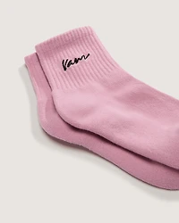 Kids Classic Script Half Crew Socks 6-Pack
