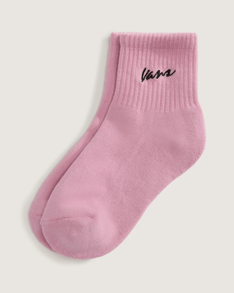 Kids Classic Script Half Crew Socks 6-Pack