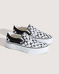 Classic Slip-On Platform Checkerboard Shoe